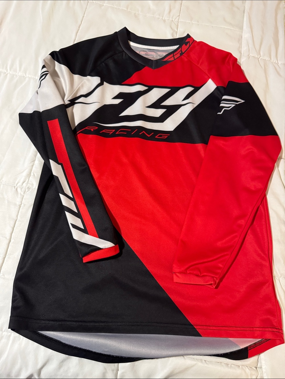 Red & Black Racing Jersey Long-Sleeve Shirt